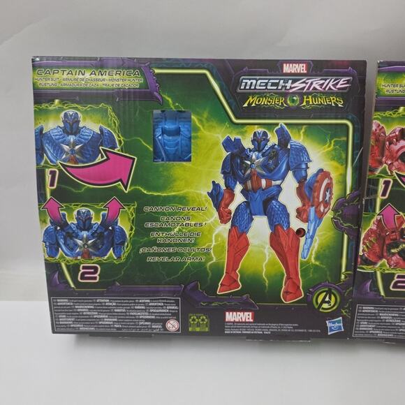Marvel Mech Strike Monster Hunters Toys Captain America & Iron Man 2-Pack - Picture 5 of 6